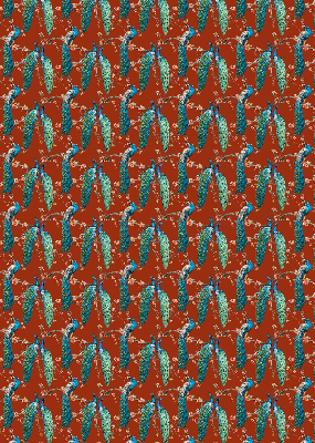 Store enrouleur Des paons sur les branches