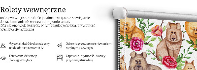 Store intérieur Chiens parmi les fleurs