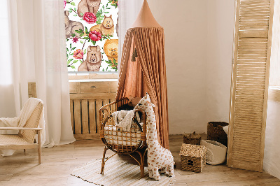 Store intérieur Chiens parmi les fleurs