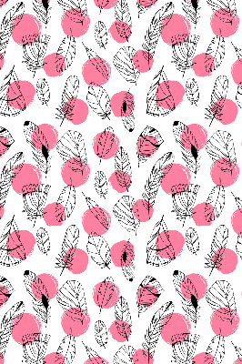 Store enrouleur Plumes et points roses