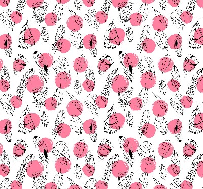 Store enrouleur Plumes et points roses