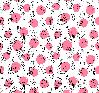 Store enrouleur Plumes et points roses