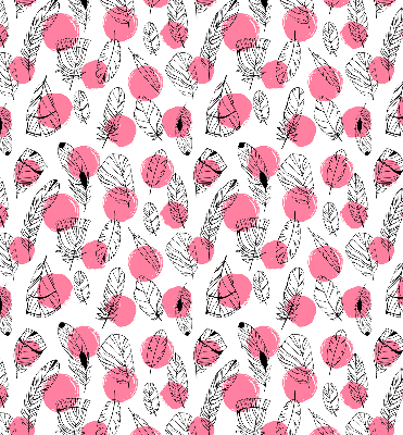 Store enrouleur Plumes et points roses