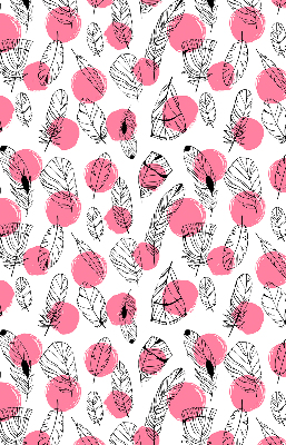 Store enrouleur Plumes et points roses