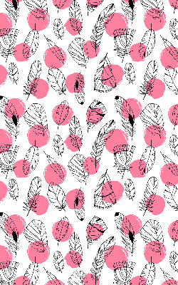 Store enrouleur Plumes et points roses