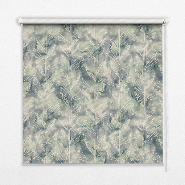 Store enrouleur Croquis d'une plante sur fond coloré