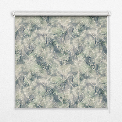 Store enrouleur Croquis d'une plante sur fond coloré