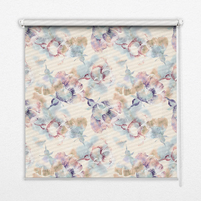 Store enrouleur Fleurs peintes colorées