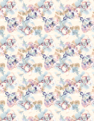 Store enrouleur Fleurs peintes colorées