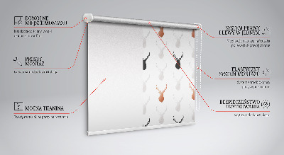 Store intérieur Têtes de cerf dessinées