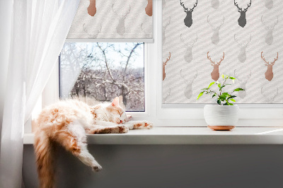 Store intérieur Têtes de cerf dessinées