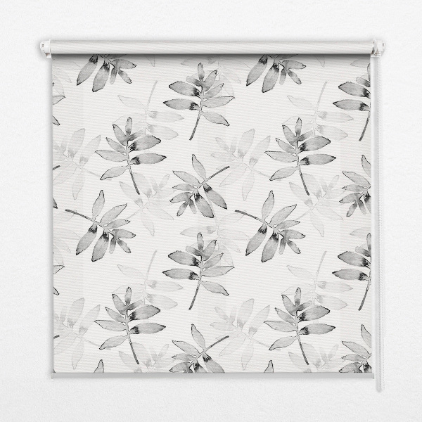 Store intérieur Feuilles grises esquissées