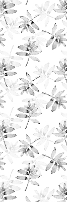 Store intérieur Feuilles grises esquissées