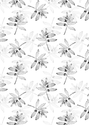 Store intérieur Feuilles grises esquissées