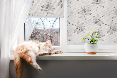 Store intérieur Feuilles grises esquissées