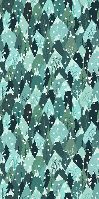 Store intérieur Forêt et neige qui tombe