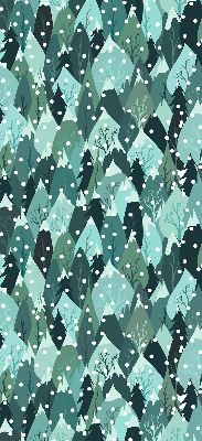 Store intérieur Forêt et neige qui tombe