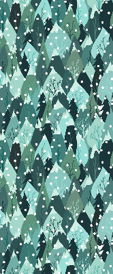 Store intérieur Forêt et neige qui tombe