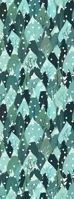 Store intérieur Forêt et neige qui tombe