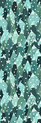 Store intérieur Forêt et neige qui tombe