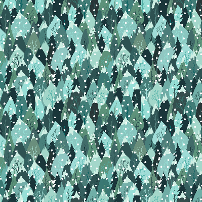 Store intérieur Forêt et neige qui tombe