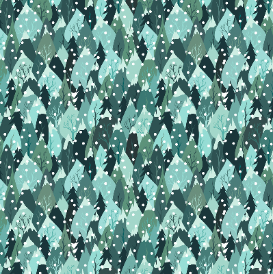 Store intérieur Forêt et neige qui tombe