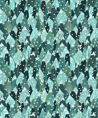 Store intérieur Forêt et neige qui tombe