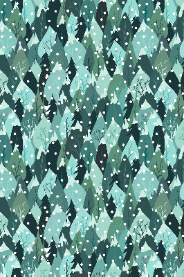 Store intérieur Forêt et neige qui tombe