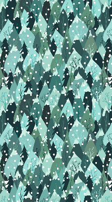 Store intérieur Forêt et neige qui tombe