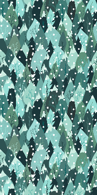 Store intérieur Forêt et neige qui tombe