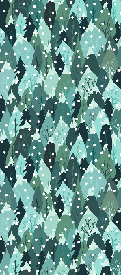 Store intérieur Forêt et neige qui tombe