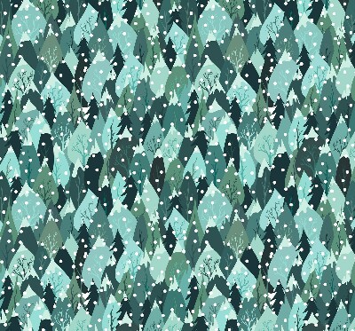 Store intérieur Forêt et neige qui tombe