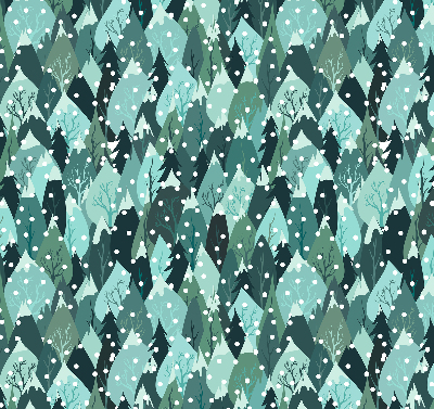 Store intérieur Forêt et neige qui tombe