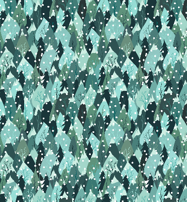 Store intérieur Forêt et neige qui tombe