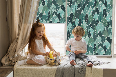 Store intérieur Forêt et neige qui tombe