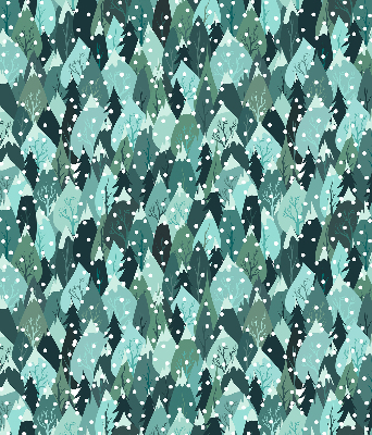 Store intérieur Forêt et neige qui tombe