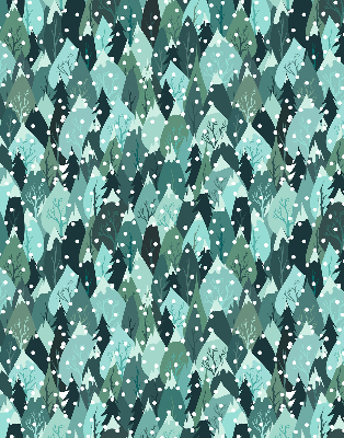 Store intérieur Forêt et neige qui tombe