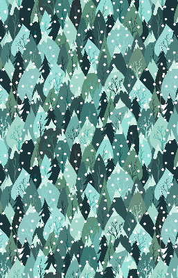 Store intérieur Forêt et neige qui tombe