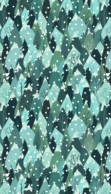 Store intérieur Forêt et neige qui tombe