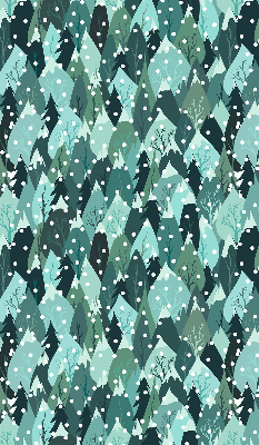 Store intérieur Forêt et neige qui tombe