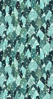 Store intérieur Forêt et neige qui tombe