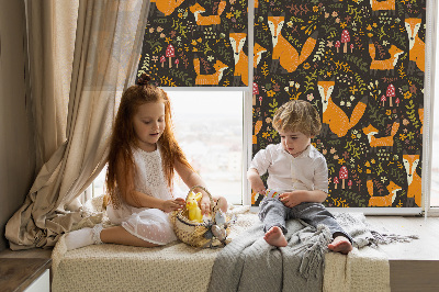 Store enrouleur Les renards et les plantes