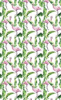 Store enrouleur Flamants roses près des feuilles