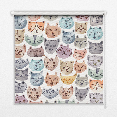 Store intérieur Visages de chat colorés