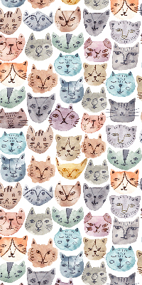 Store intérieur Visages de chat colorés