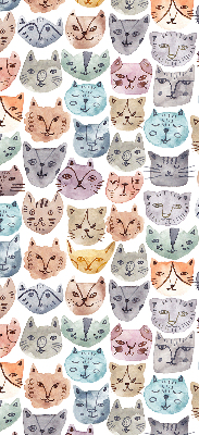 Store intérieur Visages de chat colorés