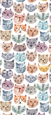 Store intérieur Visages de chat colorés