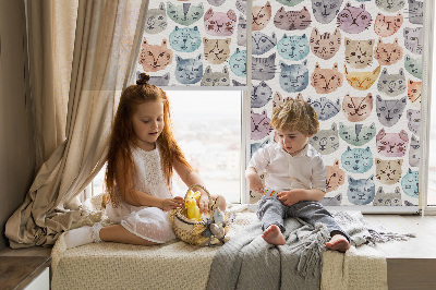 Store intérieur Visages de chat colorés