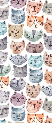 Store intérieur Visages de chat colorés