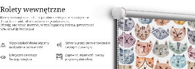 Store intérieur Visages de chat colorés